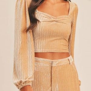 Sage the Label Angelica pleated top